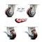 Service Caster 4 Inch Kingpinless Poly on Polyolefin Wheel Caster Swivel Locks 2 Brakes, 2PK SCC-KP30S420-PPUR-BSL-2-SLB-2 - alternate 2